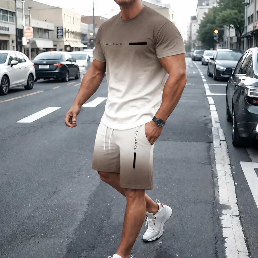 🔥Last Day 49%OFF - Men's Gradient Fitness 2-Piece Set