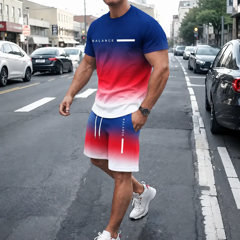 🔥Last Day 49%OFF - Men's Gradient Fitness 2-Piece Set