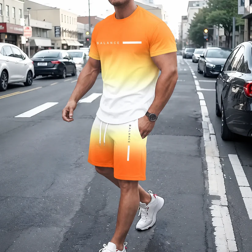 🔥Last Day 49%OFF - Men's Gradient Fitness 2-Piece Set