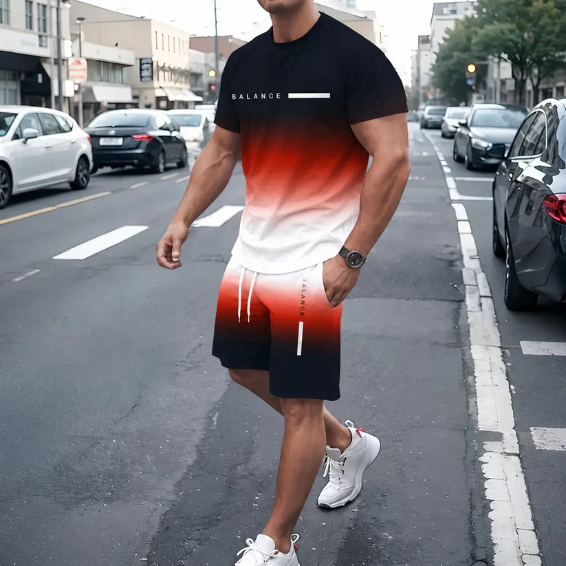 🔥Last Day 49%OFF - Men's Gradient Fitness 2-Piece Set