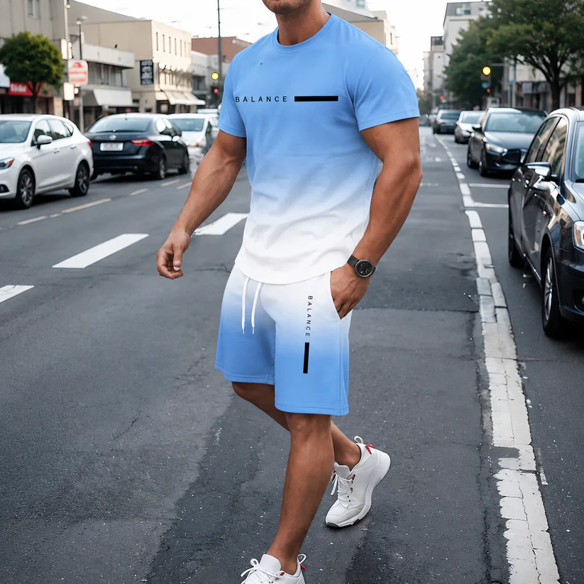 🔥Last Day 49%OFF - Men's Gradient Fitness 2-Piece Set