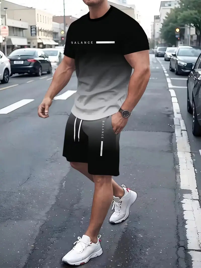 🔥Last Day 49%OFF - Men's Gradient Fitness 2-Piece Set