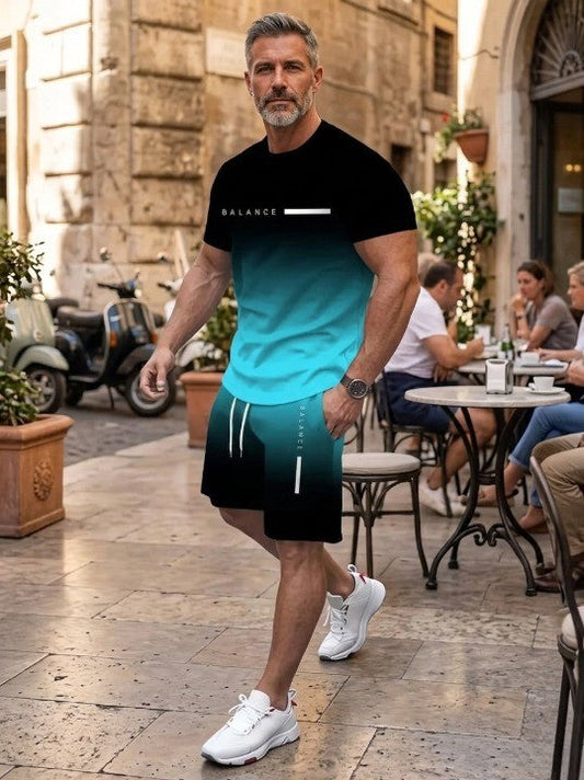 🔥Last Day 49%OFF - Men's Gradient Fitness 2-Piece Set