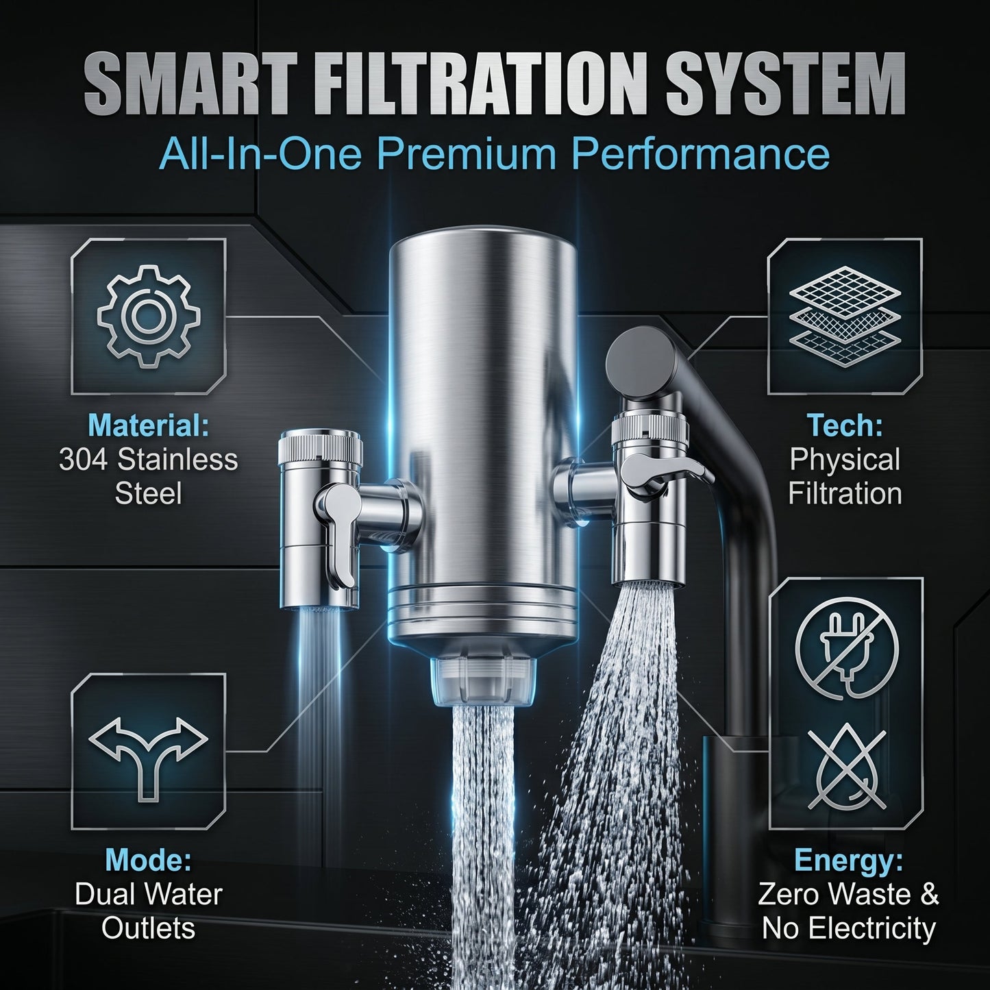 💥HOT SALE - 49% OFF🔥Faucet Water Purifier with Adapters💧