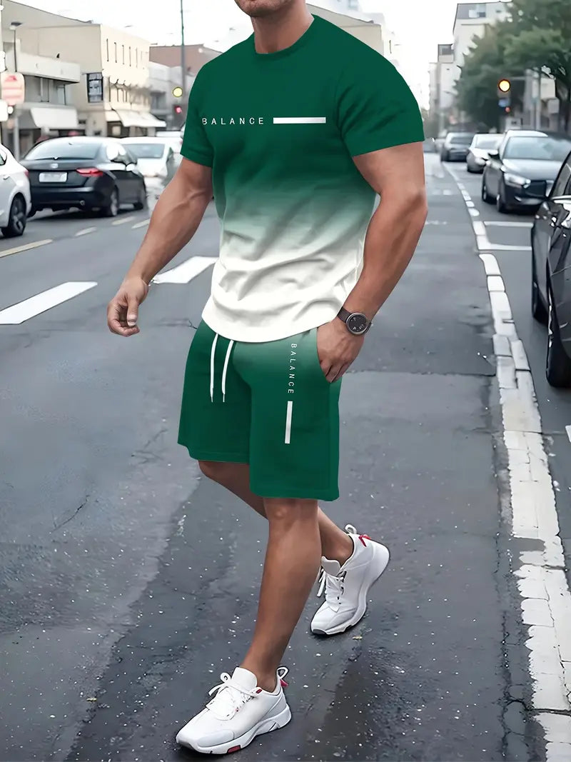 🔥Last Day 49%OFF - Men's Gradient Fitness 2-Piece Set