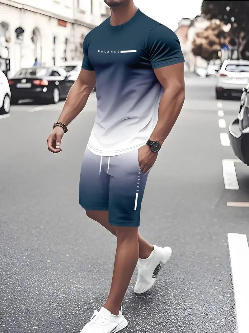 🔥Last Day 49%OFF - Men's Gradient Fitness 2-Piece Set